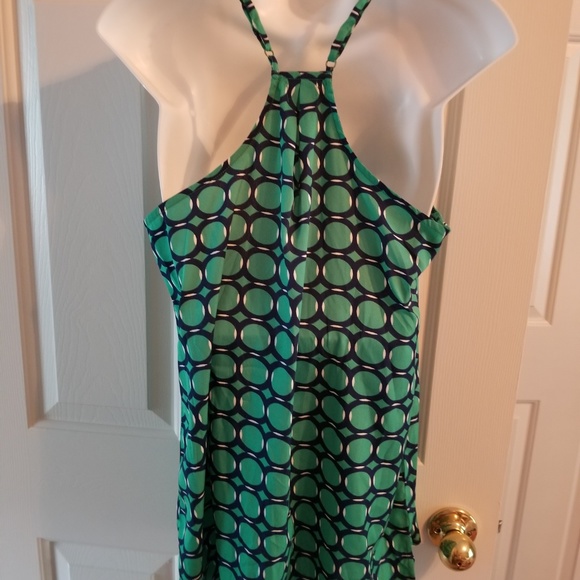 NEW! Mud Pie Green, Blue & White Top - S - Picture 2 of 6